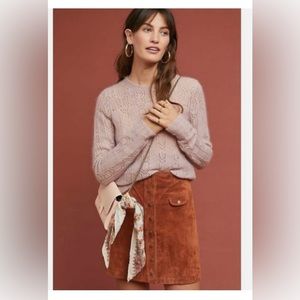 Anthropologie Bella pointelle sweater in lavender in XS